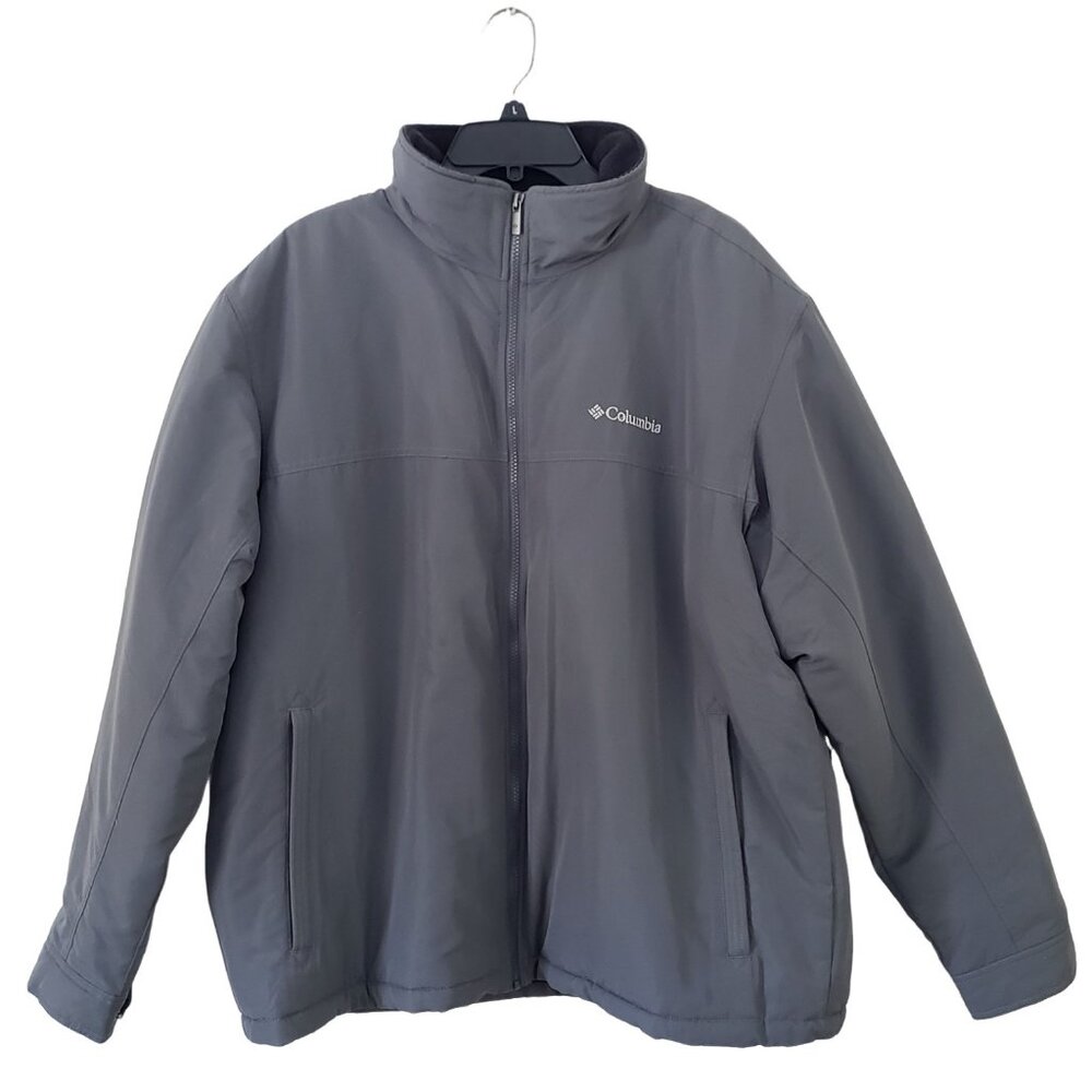 Columbia Northern Voyage jacket, size XL, gray medium-weight, fleece lining